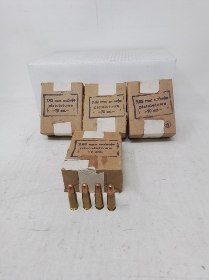 4-70 rnd box 7.62x25 Tokarev FMJ