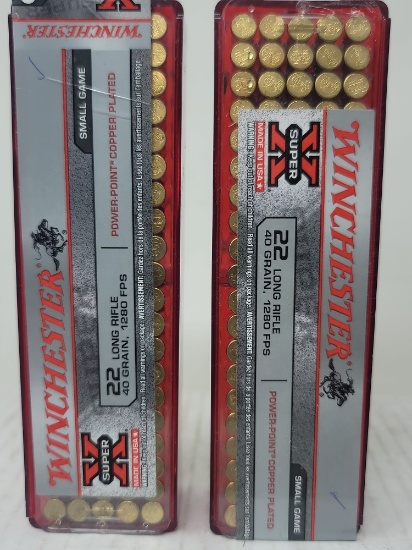 2-100 rnd box Winchester 22lr Small Game