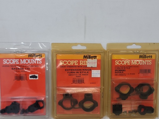 3 sets Millet scope rings