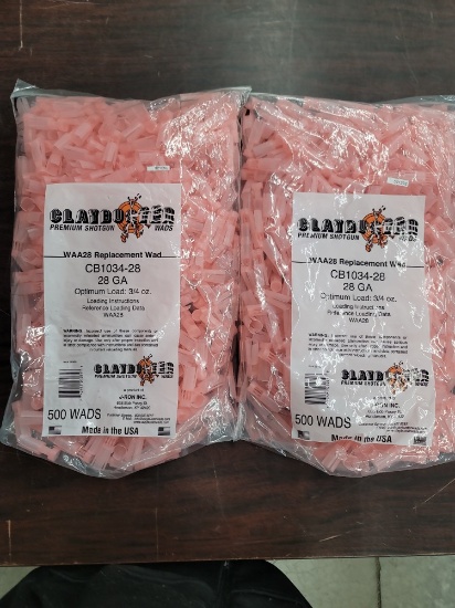 2-500 count bag 28ga ClayBuster Wads