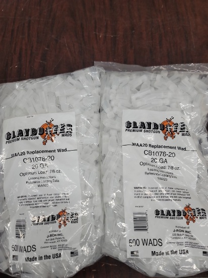 2-500 count bags 20ga ClayBuster Wads