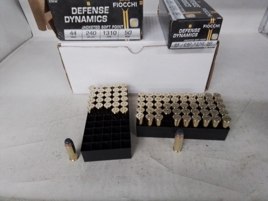 78 rnds Fiocchi Defense Dynamics 44 magnum 1310 FPS