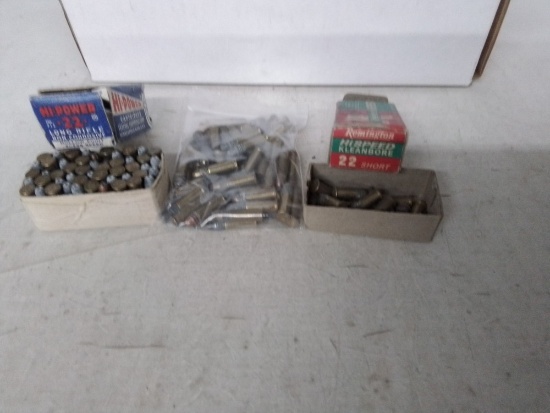 100+ rnds assorted 22 lr & 15 rnds 22 short