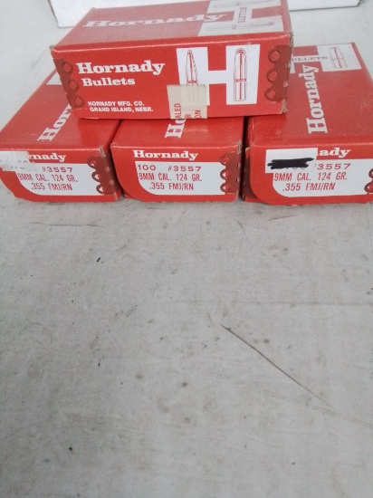 336count Hornady 9mm 124gr bullets