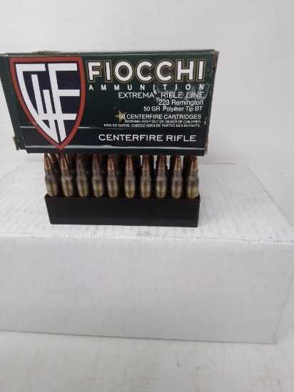 50 rnd box Fiocchi 223 Rem 50gr. Polymer Tip BT