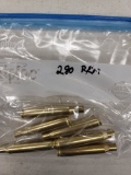 6 pcs 280 Rem brass