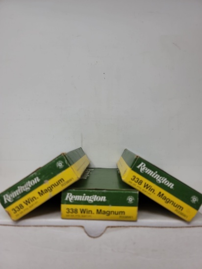 3-20 rnd  box Remington 338 Win Mag