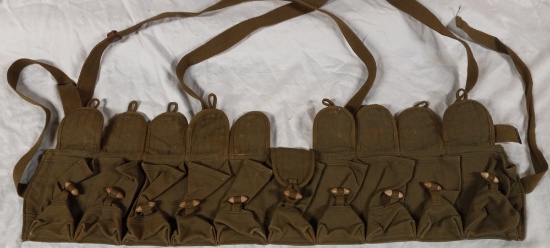 Canvas Military 10 pocket Chest Rig (Bandolier)