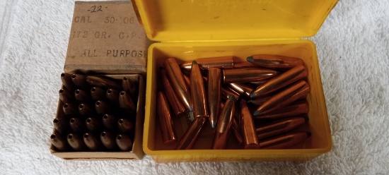 45 pcs 30 caliber SP and HP bullets