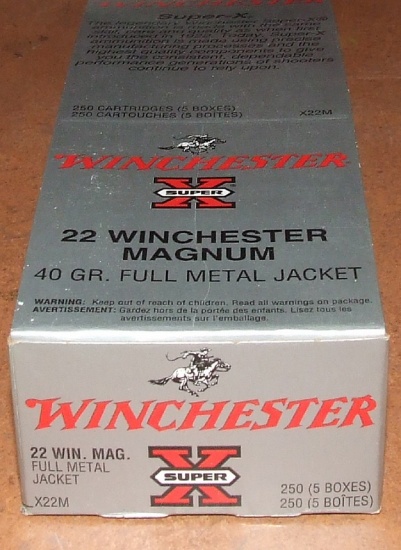 250 rounds Winchester 22 Win Magnum