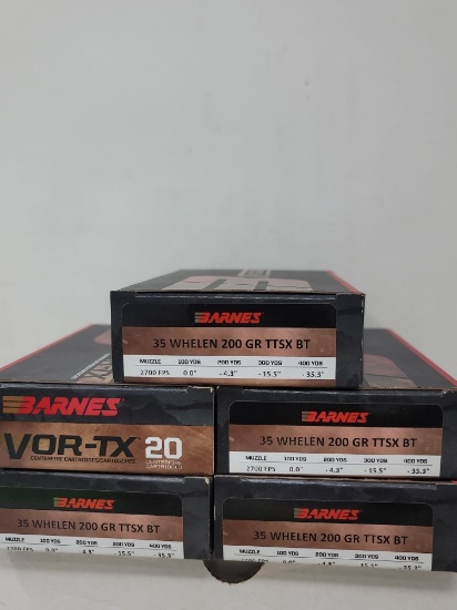 5-20 rnd box Barnes Vor-TX 35 Whelen 200gr TTSX BT