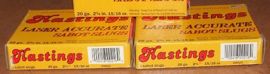 3-5 round boxes of Hastings 20ga slugs