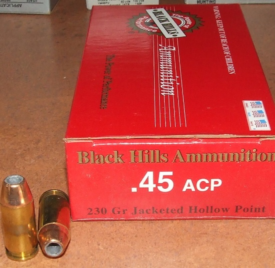 50 rounds Black Hill 45 Auto