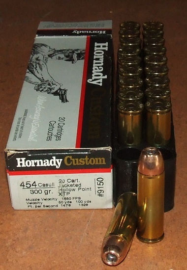 20 rounds Hornady 454 Casull