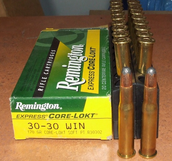 20 rounds Remington 30-30
