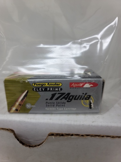 50 round box Aquila .17 ammo