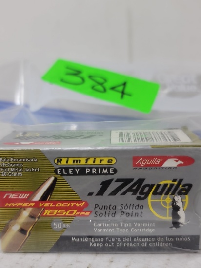 50 round box Aquila .17 ammo