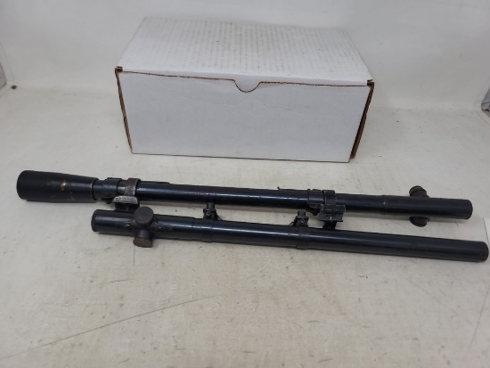 2 Vintage Mossberg scopes with mounts