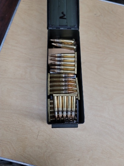 250 rnds 7.62x51 NATO in 30 cal ammo can