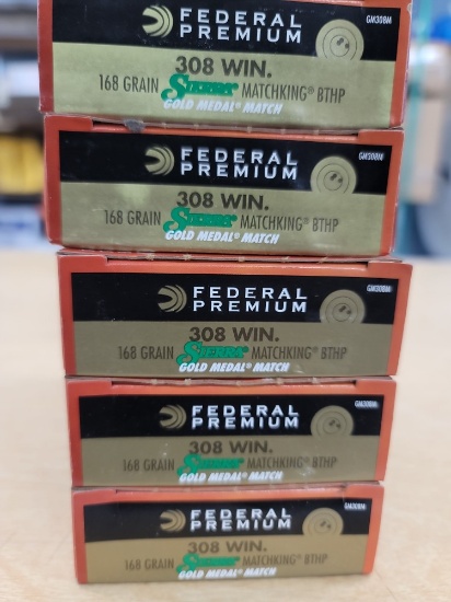5-20 rnd box Federal Premium 308 Win