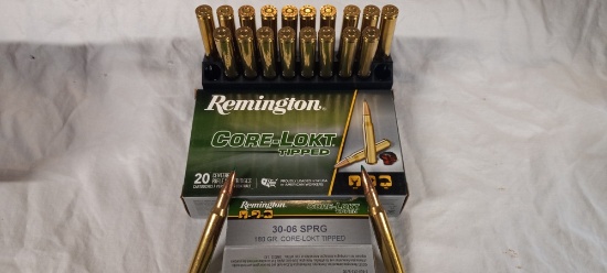 2-20 rnd box 30-06 Sprg. 180gr Core-Lokt tipped