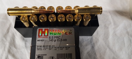 20 rnd box 6.5 PRC 143gr ELD-X
