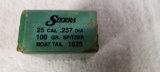 100 pcs 25 caliber 100gr bullets in sealed box