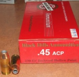50 rounds Black Hill 45 Auto