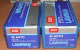 100 rounds CCI 45 Auto JHP
