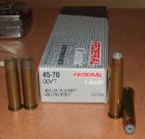 11 rounds Federal 45-70 & Brass