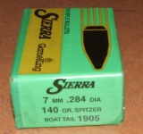 100pcs Sierra 7mm .284 Bullets