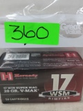 50 round box Hornady .17 Win Super Magnum