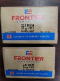 2-50 rnd box Hornady Frontier 223  55gr