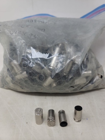Approximately 500 pcs 40 Caliber Nickel Casings