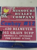 Sealed box Cowboy #12  .430 Diameter 165gr TCFP