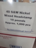 40 S & W Nickel Mixed Headstamp 10 Pounds Approx. 1000 pcs
