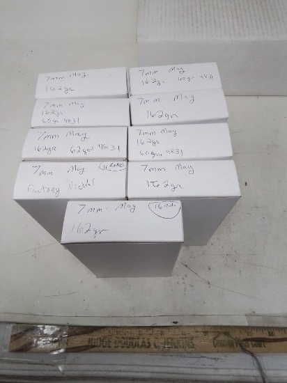 167 rounds 7mm Mag 162gr Boat Tail Reloads