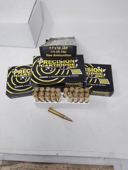 4-20 rnd box PPU Japanese 7.7 x 58 174gr FMJ Reloads