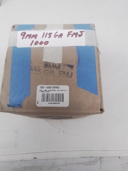 1000cnt. 9mm bullets 115gr FMJ
