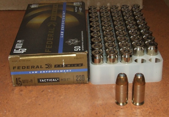 50 Rounds Federal Law Enforcement ,45 ACP