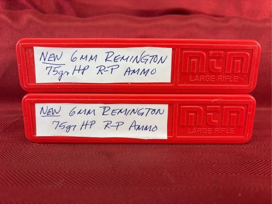 2-20 RD Boxes Remington 6mm-75 gr-HP