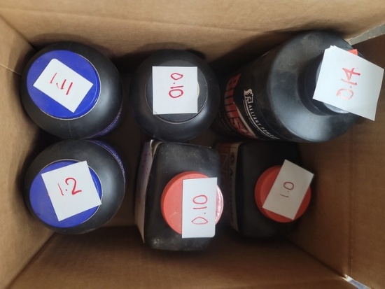 Box Assorted Partial Bottles Smokeless Powder (6)