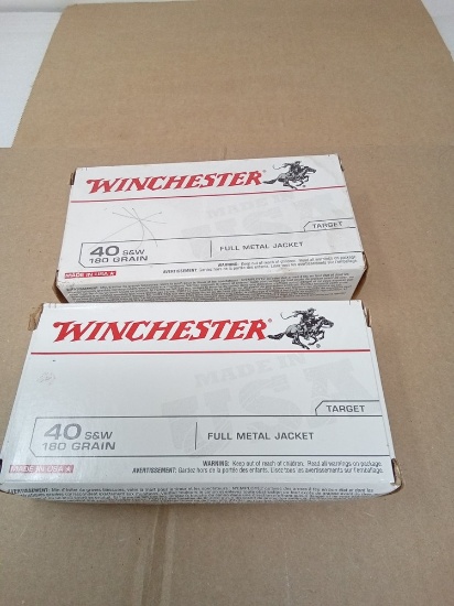 90 rnds Winchester 40 S&W 180gr FMJ