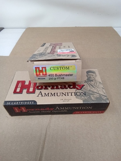 20 Live rnds & 20 Spent Hornady 450 Bushmaster