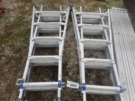 (2) A Frame Ladders w/14' Walkboard