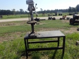 Metal Table w/Sun Drill Press