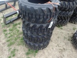 (4) 10x16.5 Skid Steer Tires