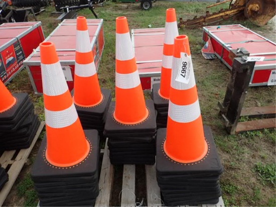 50 Steelman PVC Safety Traffic Cones