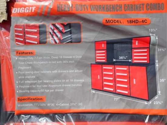 Diggit HS Work Bench Cabinet Combo