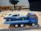 Tonka Blue Metal Truck w/Police Car 44